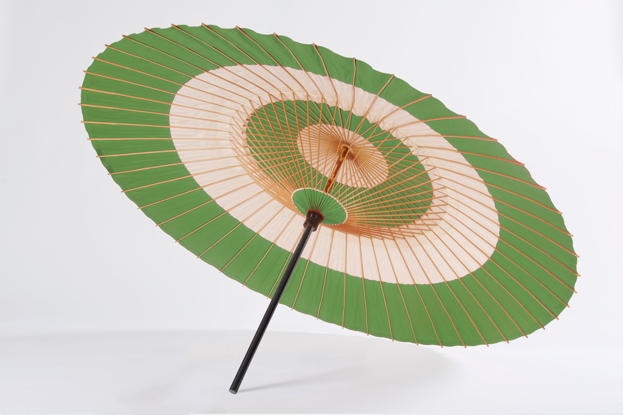 本式野点傘 段張 緑白 | 京和傘・照明・工芸 - HIYOSHIYA ONLINE SHOP