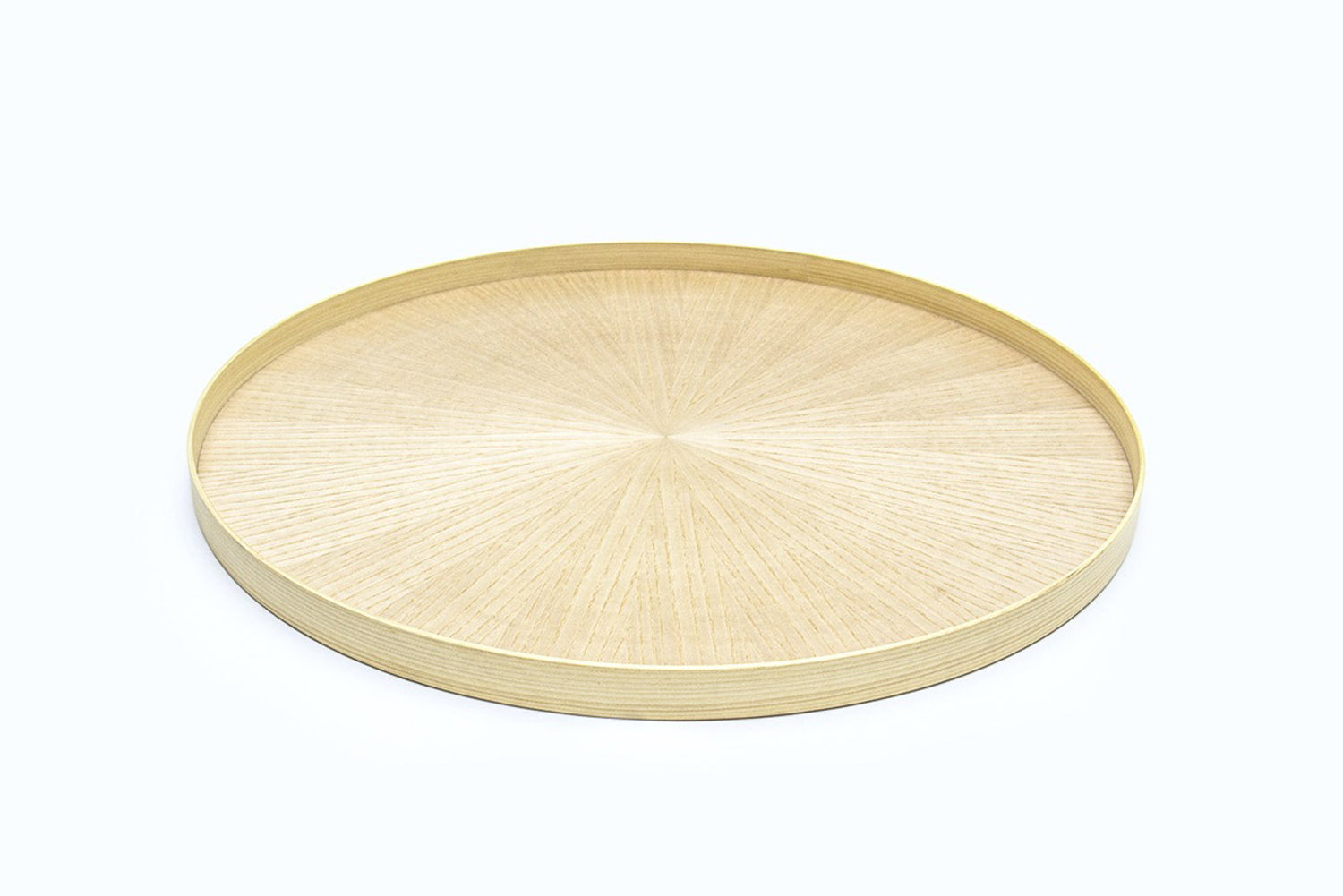 Round RaysTray L White Ash
