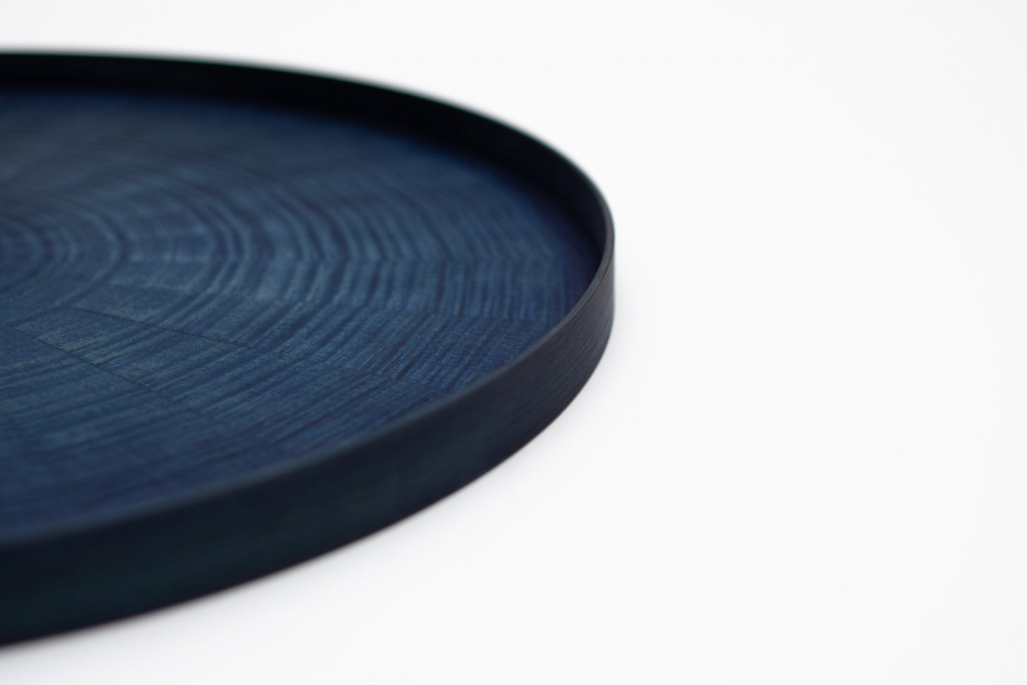 Round RaysTray L White sycamore Aizome indigo finish
