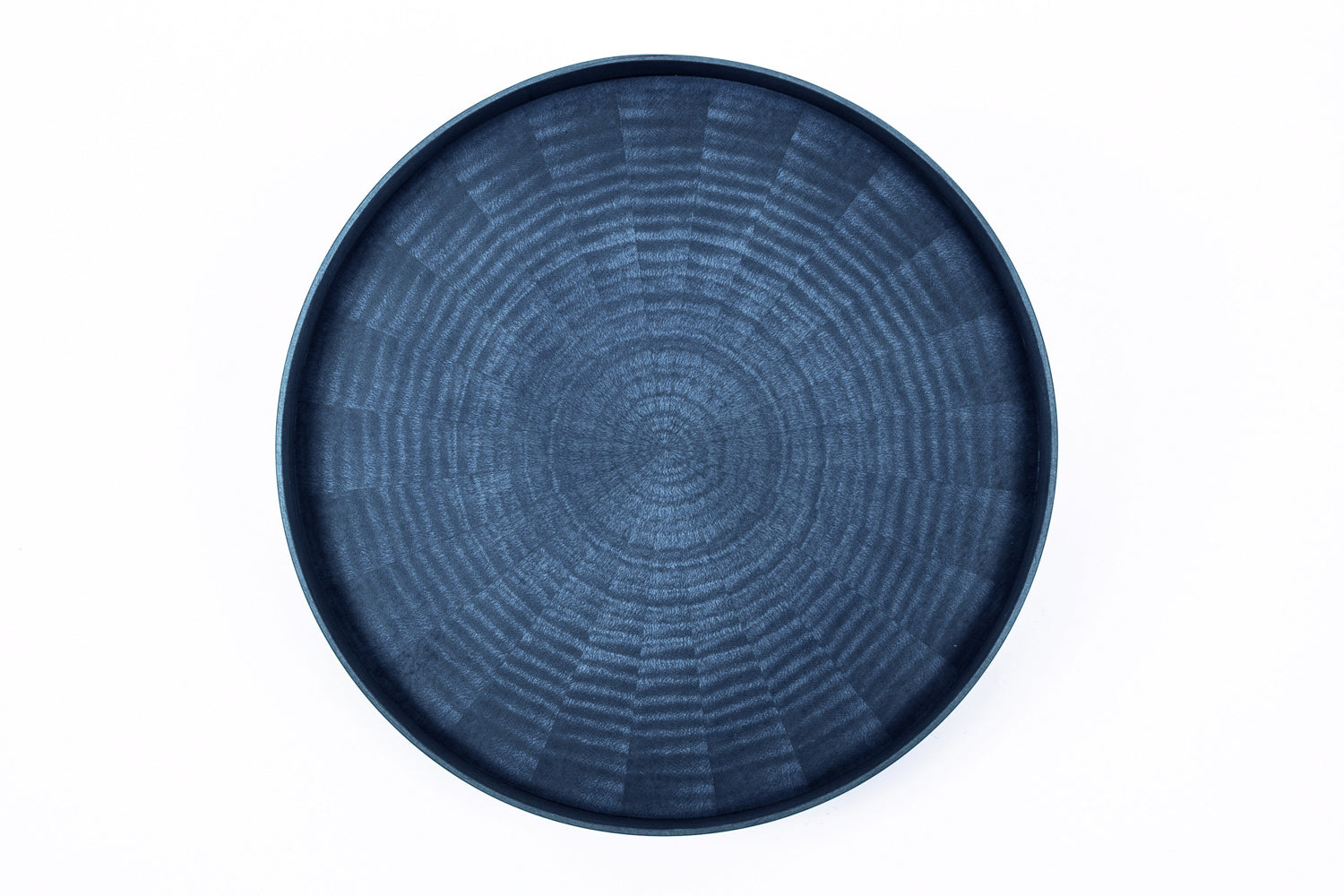 Round RAYS TRAY S White Sycamore & Aizome Indigo Finish