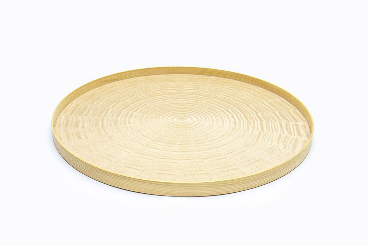 Round RAYS TRAY L White Scyamore
