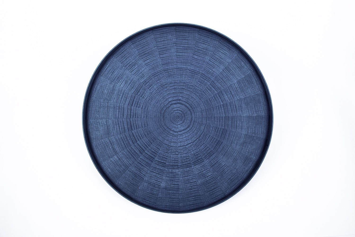 Round RaysTray L White sycamore　Aizome indigo finish