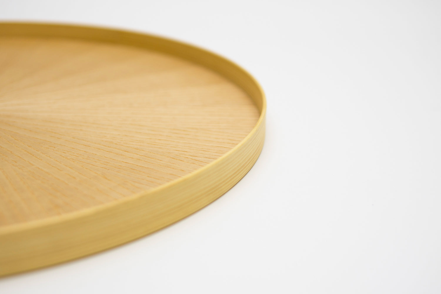 Round RaysTray L White Ash