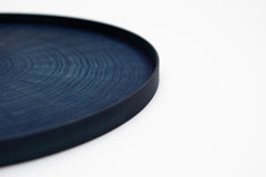 Round RaysTray L White sycamore　Aizome indigo finish