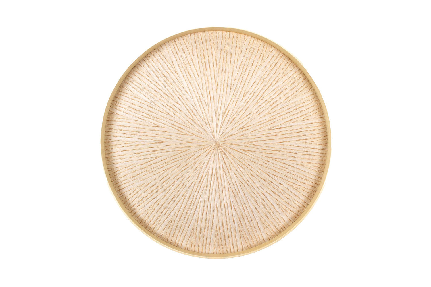 Round RaysTray L White Ash