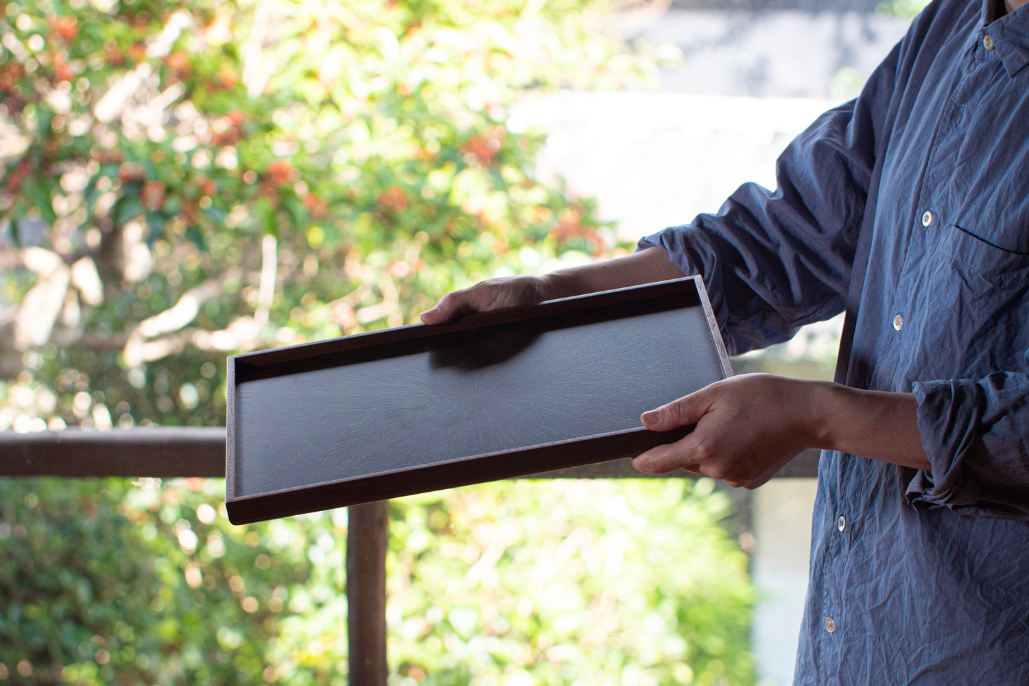Rectangle RAYS TRAY Ebony