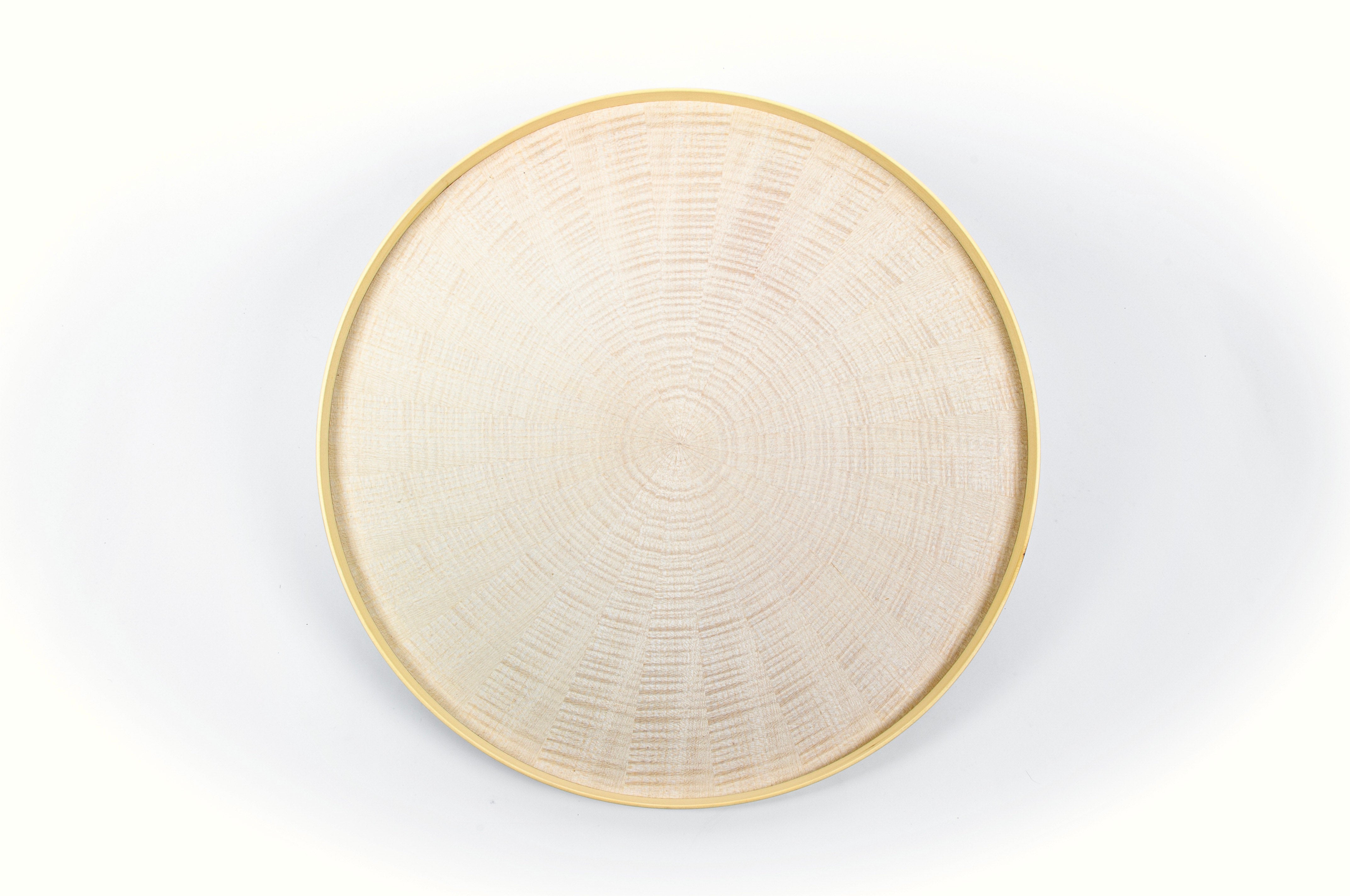 Round RAYS TRAY L White Scyamore